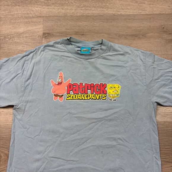 Vintage 2002 Spongebob Squarepants Patrick Promo T Shirt Men's Large - Picture 2 of 12